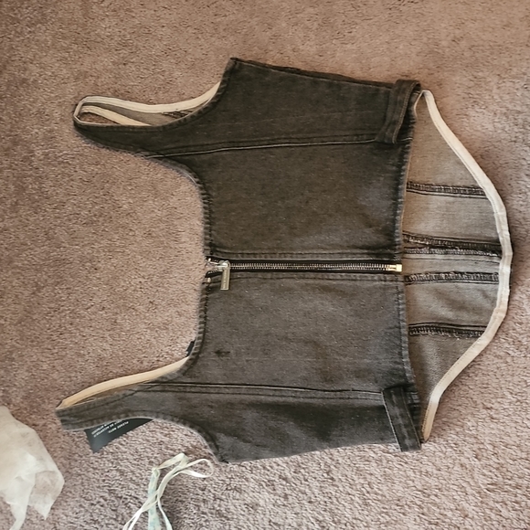 Maniere De Voir jean zip up top - Picture 3 of 4